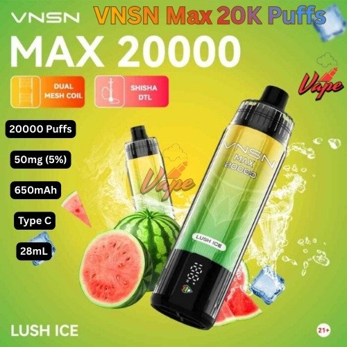 VNSN Max 20000 Puffs 50MG Lush lce