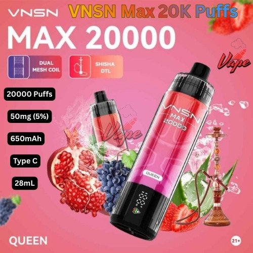 VNSN Max 20000 Puffs 50MG Queen