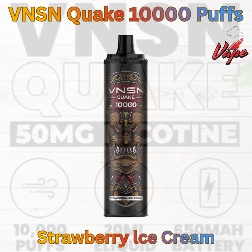 VNSN Quake 10000 Puffs Strawberry lce Cream