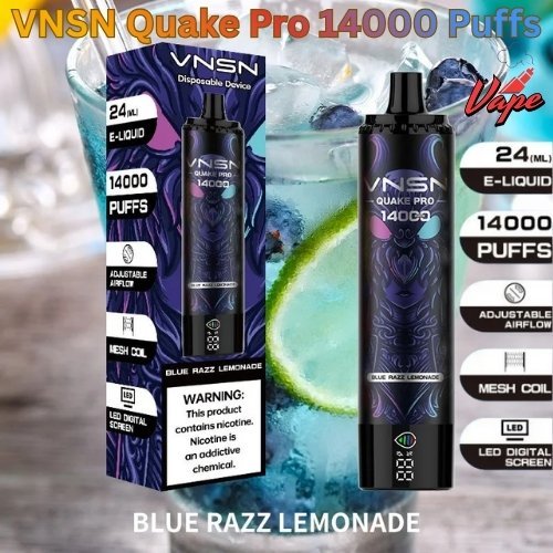 VNSN Quake Pro 14000 Puffs Blue Razz Lemonade