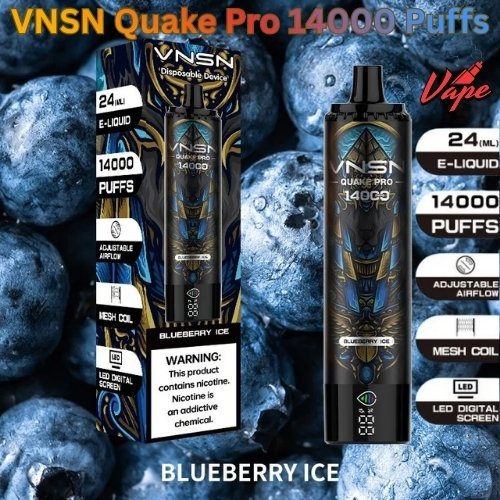 VNSN Quake Pro 14000 Puffs Blueberry Ice