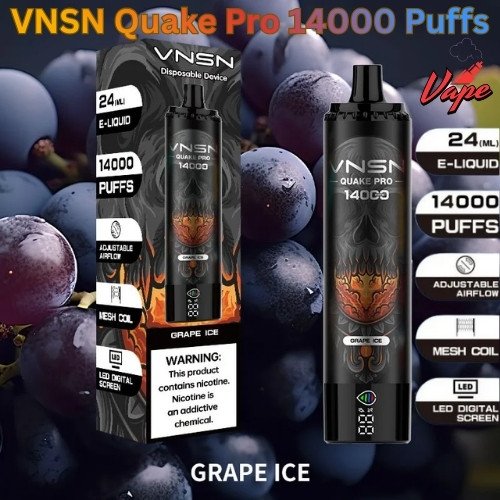 VNSN Quake Pro 14000 Puffs Grape Ice