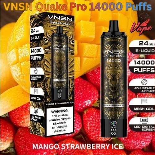 VNSN Quake Pro 14000 Puffs Mango Strawberry Ice