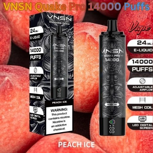 VNSN Quake Pro 14000 Puffs Peach Ice