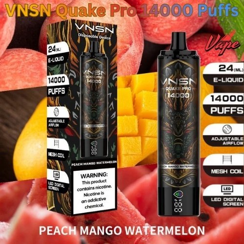 VNSN Quake Pro 14000 Puffs Peach Mango Watermelon