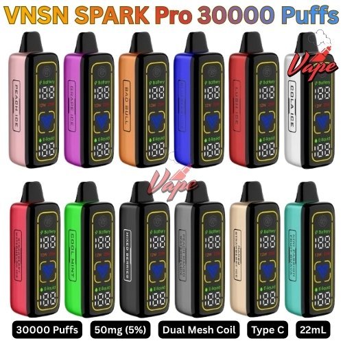 VNSN SPARK Pro 30000 Puffs 50MG All Flavors (1)
