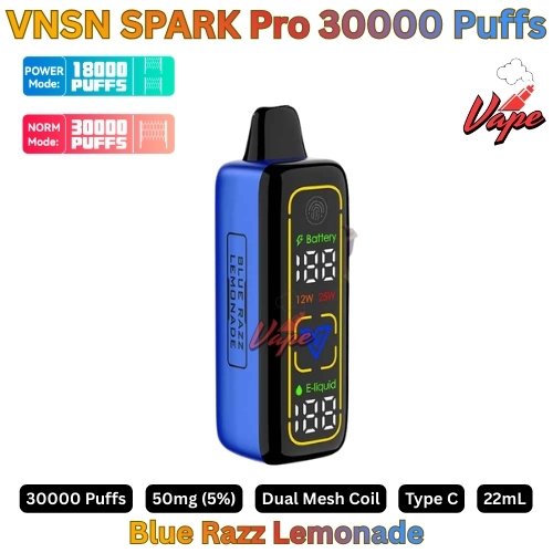 VNSN SPARK Pro 30000 Puffs 50MG Blue Razz Lemonade