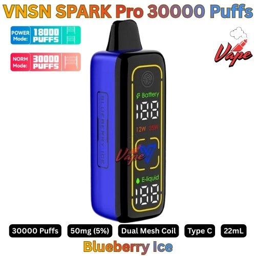 VNSN SPARK Pro 30000 Puffs 50MG Blueberry Ice
