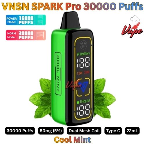 VNSN SPARK Pro 30000 Puffs 50MG Cool Mint