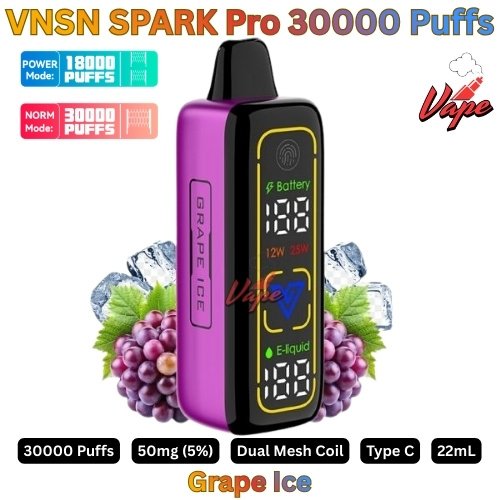 VNSN SPARK Pro 30000 Puffs 50MG Grape Ice