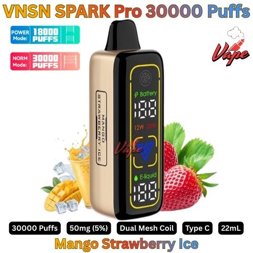 VNSN SPARK Pro 30000 Puffs 50MG Mango Strawberry Ice