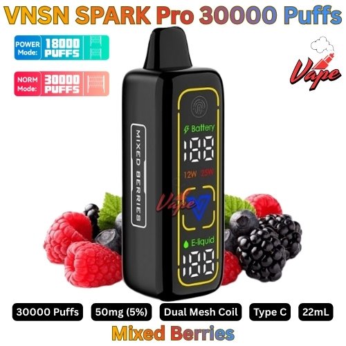 VNSN SPARK Pro 30000 Puffs 50MG Mixed Berries