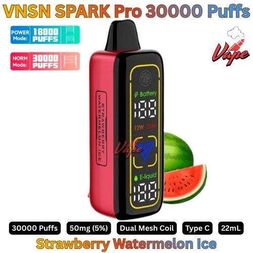 VNSN SPARK Pro 30000 Puffs 50MG Strawberry Watermelon Ice