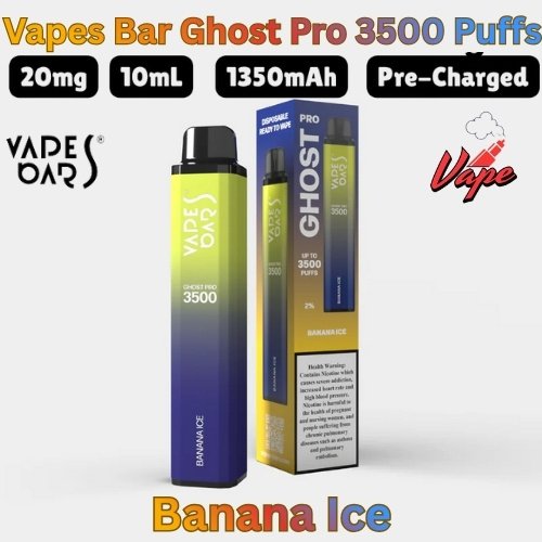 Vapes Bars Ghost Pro 3500 Puffs Banana Ice