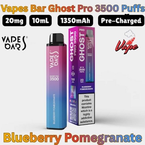 Vapes Bars Ghost Pro 3500 Puffs Blueberry Pomegranate