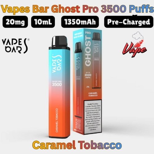 Vapes Bars Ghost Pro 3500 Puffs Caramel Tobacco