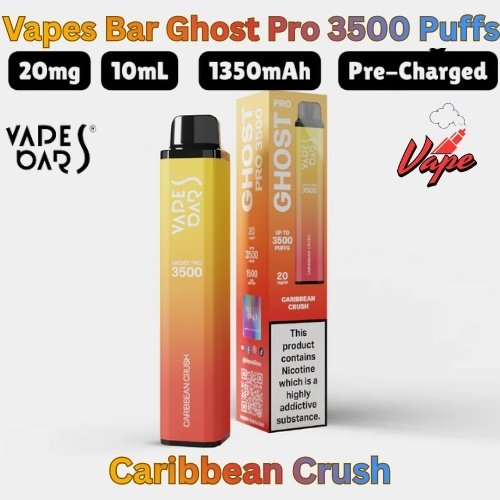 Vapes Bars Ghost Pro 3500 Puffs Caribbean Crush