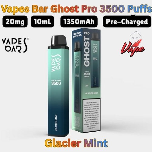 Vapes Bars Ghost Pro 3500 Puffs Glacier Mint