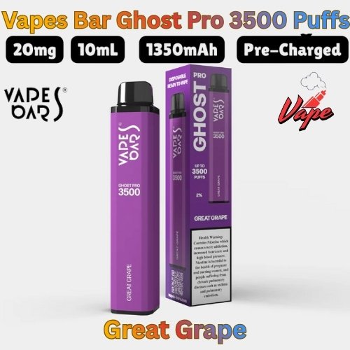 Vapes Bars Ghost Pro 3500 Puffs Great Grape