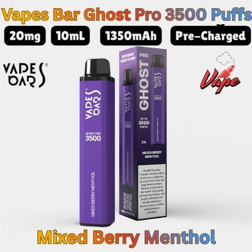 Vapes Bars Ghost Pro 3500 Puffs Mixed Berry Menthol