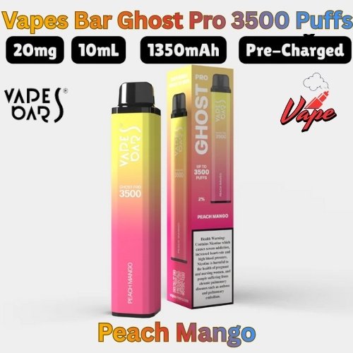 Vapes Bars Ghost Pro 3500 Puffs Peach Mango