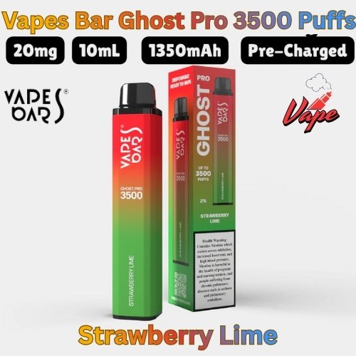 Vapes Bars Ghost Pro 3500 Puffs Strawberry Lime