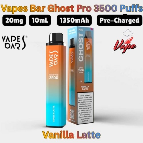Vapes Bars Ghost Pro 3500 Puffs Vanilla Latte