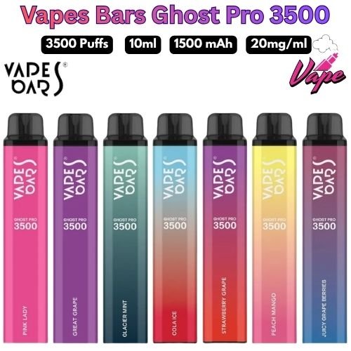Vapes Bars Ghost Pro 3500 Puffs 20MG All Flavors in Dubai