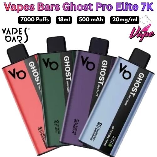 Vapes Bars Ghost Pro Elite 7000 Puffs 20MG All Flavors in Dubai