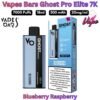 Vapes Bars Ghost Pro Elite 7000 Puffs 20MG Blueberry Raspberry in Abu Dhabi