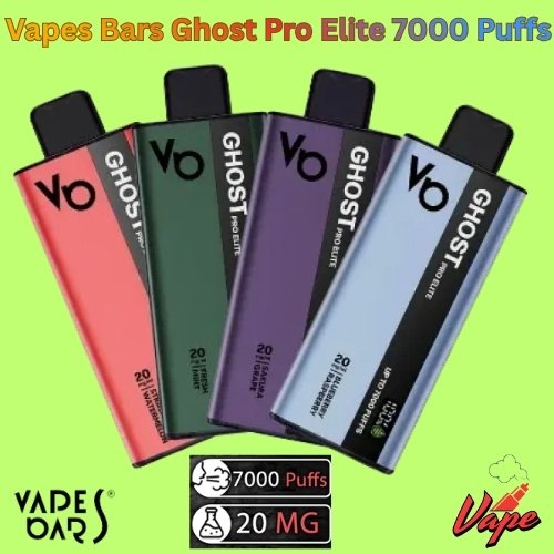 Vapes Bars Ghost Pro Elite 7000 Puffs 20MG All Flavors