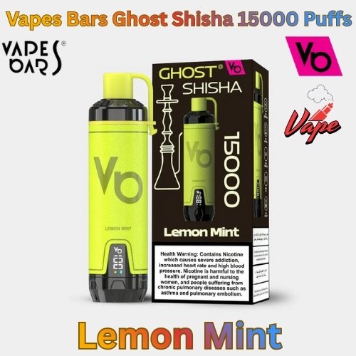 Vapes Bars Ghost Shisha 15000 Puffs Lemon Mint