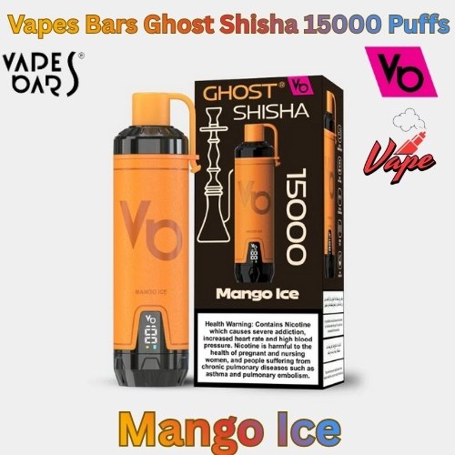 Vapes Bars Ghost Shisha 15000 Puffs Mango Ice