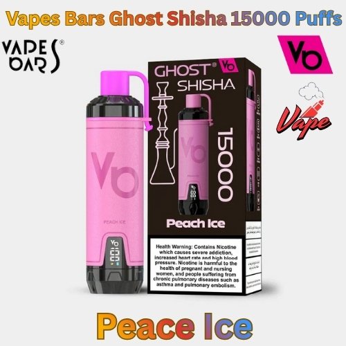 Vapes Bars Ghost Shisha 15000 Puffs Peace Ice