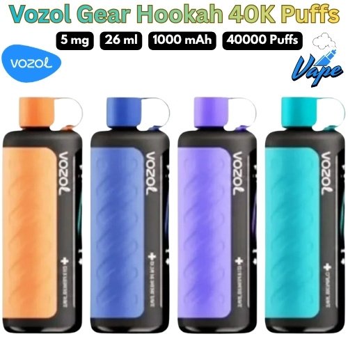 Vozol Gear Hookah 40000 Puffs 5MG All Flavors in Dubai