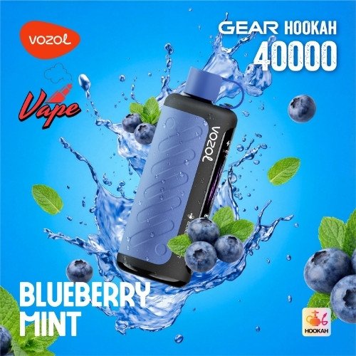 Vozol Gear Hookah 40000 Puffs Blueberry Mint