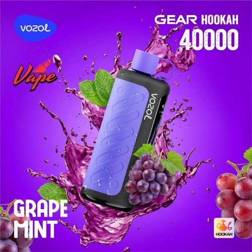 Vozol Gear Hookah 40000 Puffs Grape Mint