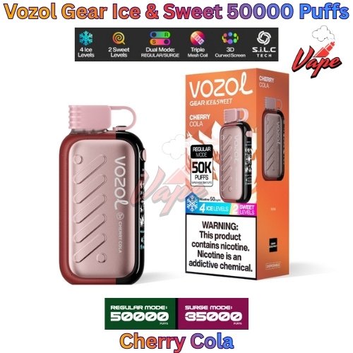Vozol Gear Ice and Sweet 50000 Puffs Cherry Cola