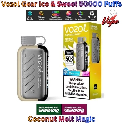 Vozol Gear Ice and Sweet 50000 Puffs Coconut Melt Magic
