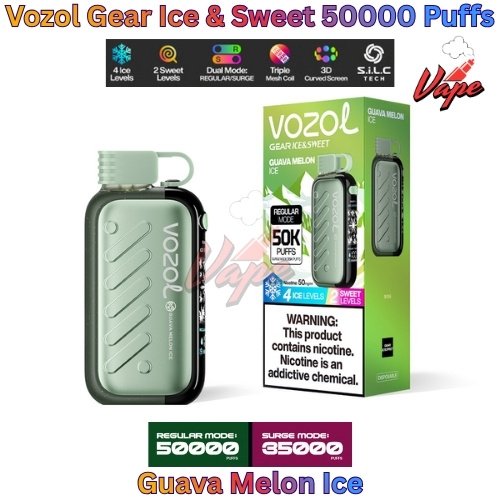 Vozol Gear Ice and Sweet 50000 Puffs Guava Melon Ice