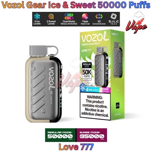 Vozol Gear Ice and Sweet 50000 Puffs Love 777