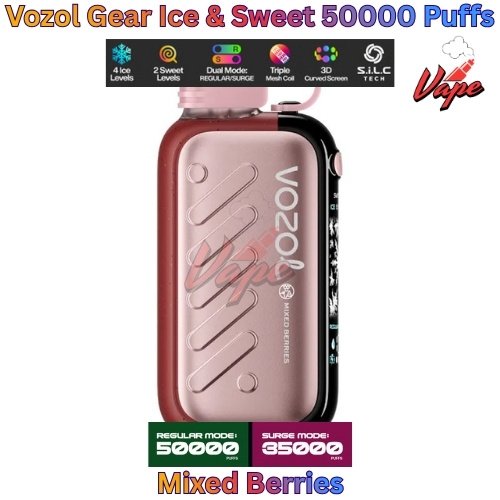 Vozol Gear Ice and Sweet 50000 Puffs Mixed Berries
