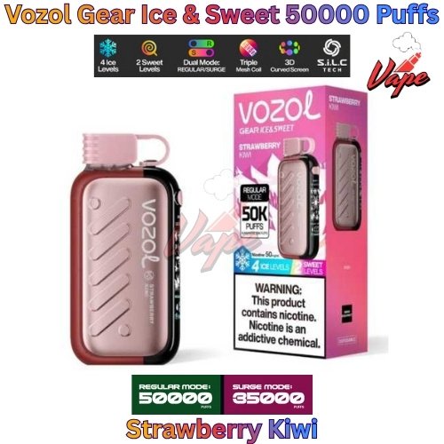 Vozol Gear Ice and Sweet 50000 Puffs Strawberry Kiwi