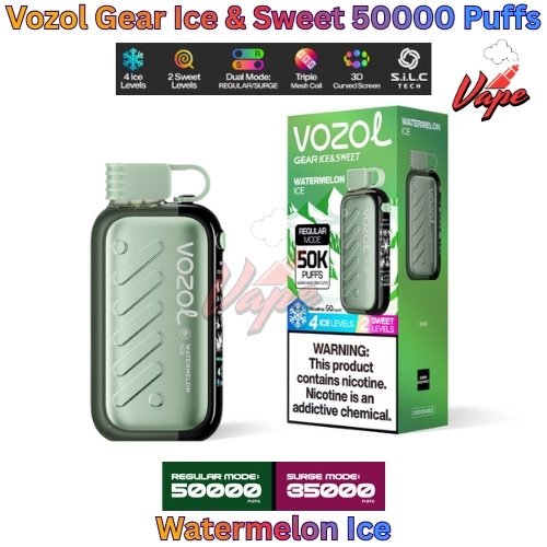 Vozol Gear Ice and Sweet 50000 Puffs Watermelon Ice