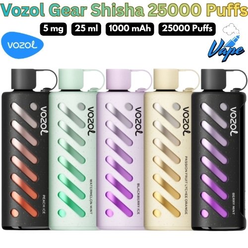 Vozol Gear Shisha 25000 Puffs 5MG All Flavors in Dubai