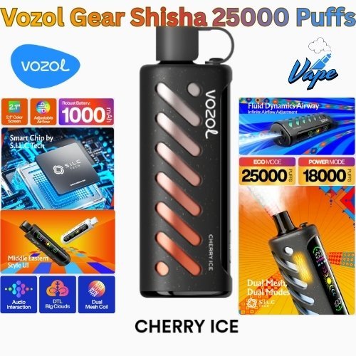 Vozol Gear Shisha 25000 Puffs Cherry Ice