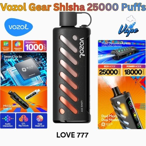 Vozol Gear Shisha 25000 Puffs Love 777
