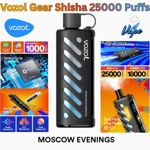 Vozol Gear Shisha 25000 Puffs Moscow Evenings