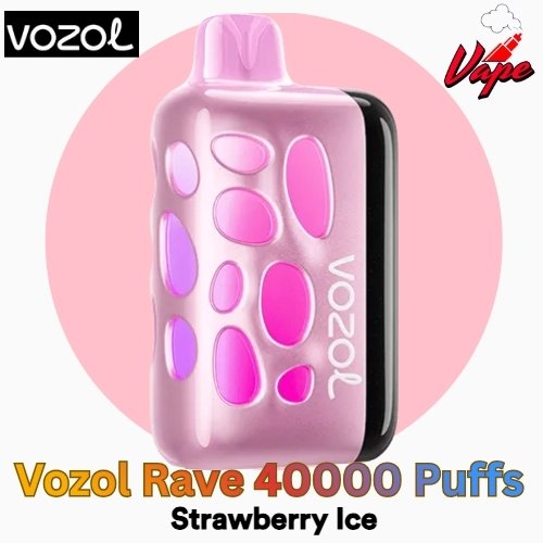 Vozol Rave 40000 Puffs Strawberry Ice