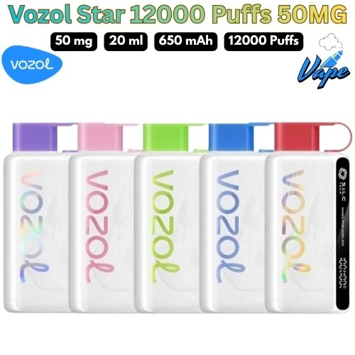 Vozol Star 12000 Puffs 50MG All Flavors in Dubai